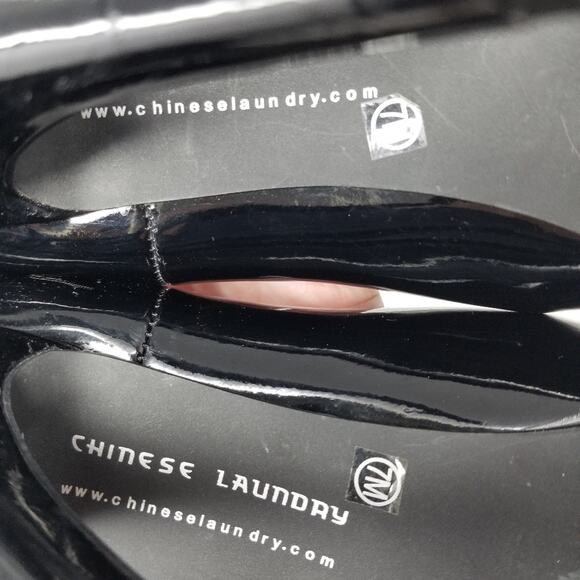 Chinese Laundry Black Stilettos Peep Toe Black Patent Leather Hotness Size 7 - Picture 6 of 12